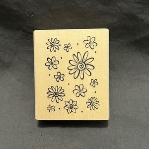 Recollections by Michael's Daisy & Flower Collage Set of 2 Mounted Rubber Stamps